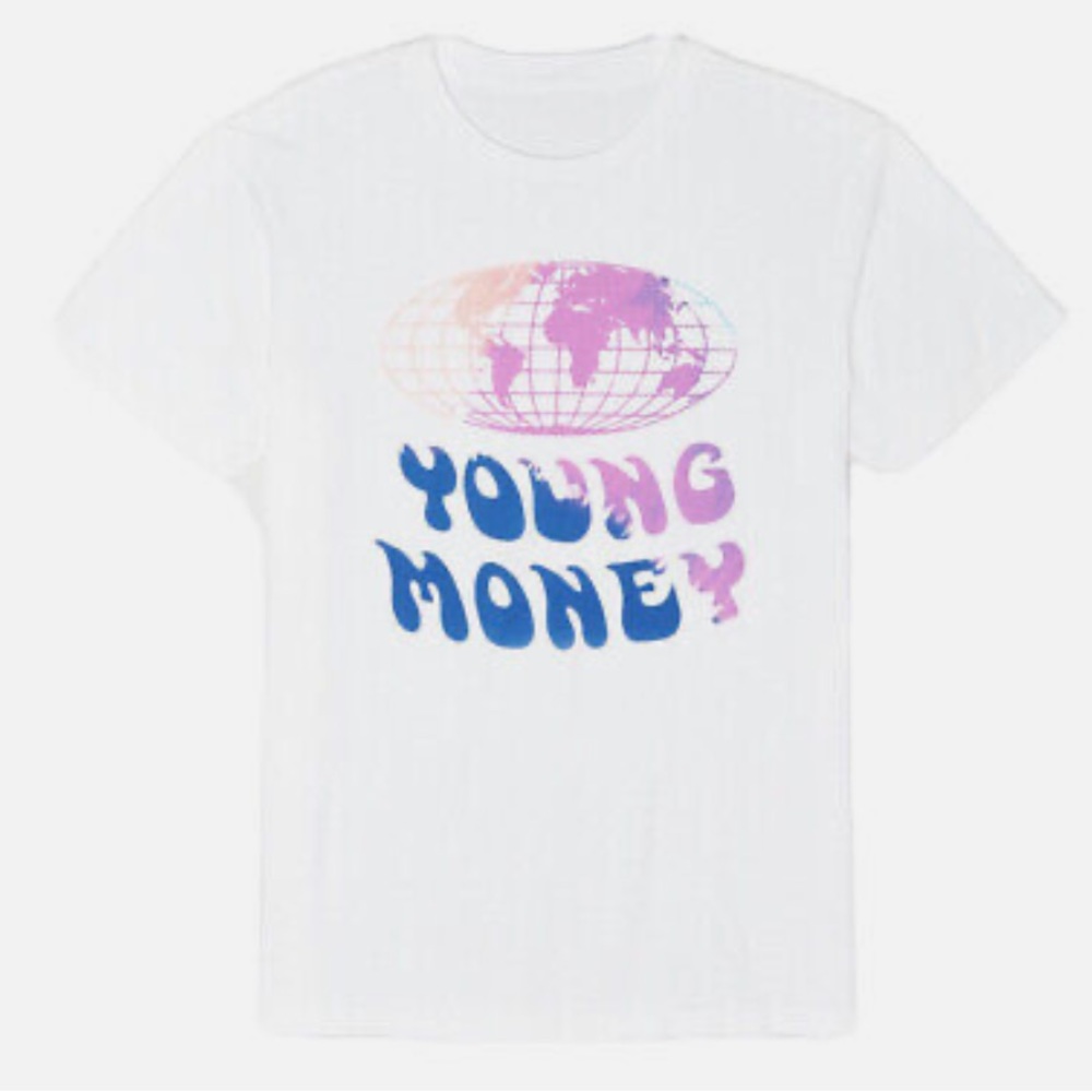 American Eagle X Young Money Crewneck T-Shirt in White 🆕